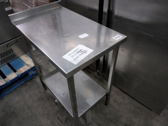 COMMERCIAL METAL PREP TABLE WITH UNDERSHELF 50 × 80cm