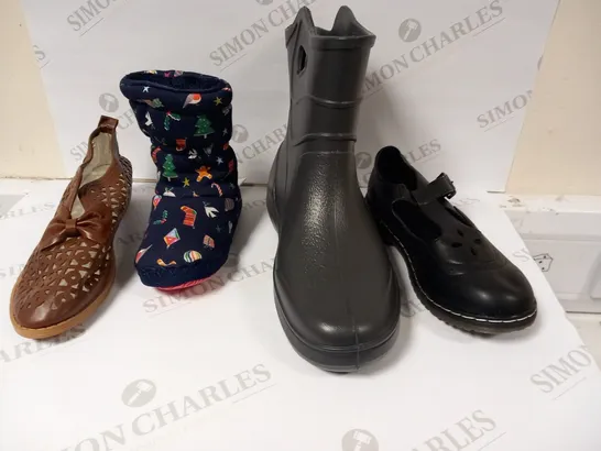 APPROXIMATELY 11 PAIRS OF ASSORTED FOOTWEAR TO INCLUDE; JOULES, KOLMAX AND M AND S