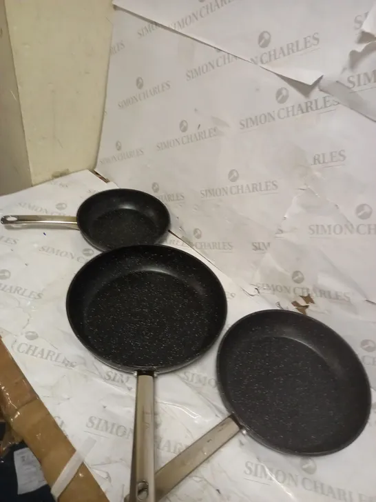 JEAN PATRIQUE STONETASTIC GRANITE NON-STICK FRYING PAN SET