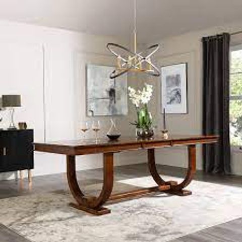 BOXED PAVILION DARK WOOD 180-225CM EXTENDING DINING TABLE (2 BOXES)