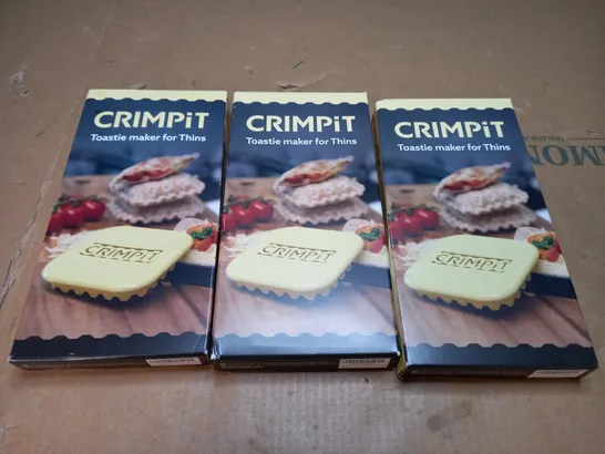 PACK OF 3 CRIMPIT THIN TOASTIE MAKERS