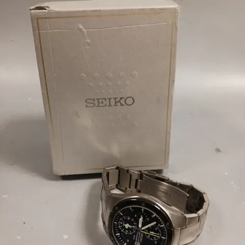 BOXED SEIKO SPORTURA CHRONOGRAPH WATCH