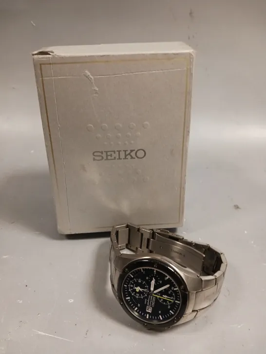 BOXED SEIKO SPORTURA CHRONOGRAPH WATCH