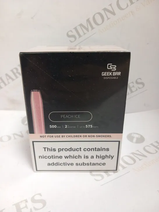 BOXED GEEK BAR DISPOSABLE PEACH ICE 20MG