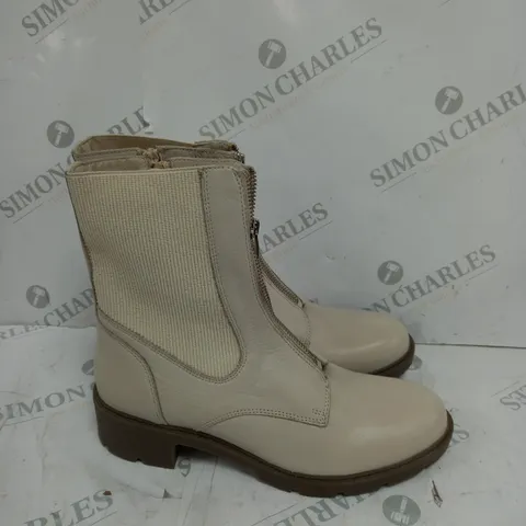 ADES ELODIE HIGH BOOTS IN CREAM - SIZE 7