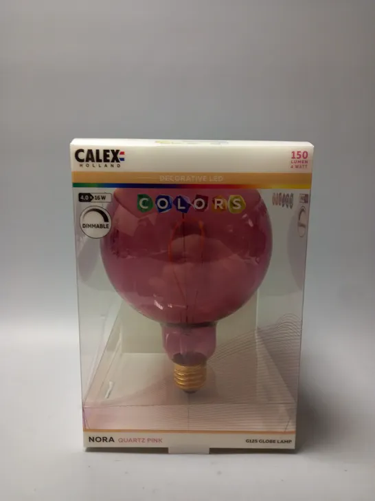 BOX OF 3 CALEX HALLAND NORA QUARTZ PINK DECORATIVE LED 150 LUMENS 4 WATT