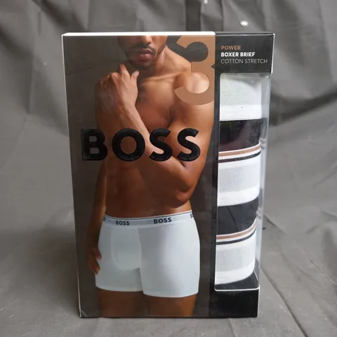 PACK OF 3 HUGO BOSS BOXER BRIEFS SIZE L