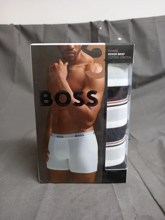 PACK OF 3 HUGO BOSS BOXER BRIEFS SIZE L