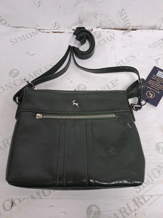 ASHWOOD ANGELA MEDIUM LEATHER CROSSBODY BAG IN GREEN