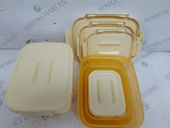 SET OF LOCK N LOCK FOOD STORAGE TUBS IN LEMON