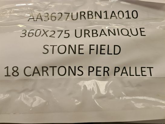 PALLET OF APPROXIMATELY 18 BRAND NEW CARTONS OF 10 URBANIQUE STONE FIELD TILES - 36X27.5CM 