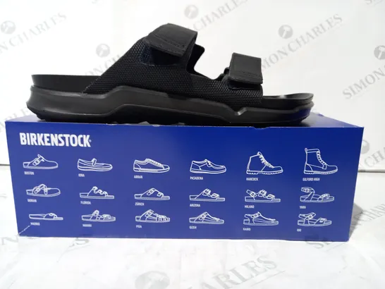 BOXED PAIR OF BIRKENSTOCK ATACAMA OPEN TOE SANDALS IN BLACK UK SIZE 7.5