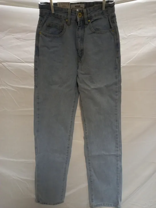 BOX OF APPROX 12 BRAND NEW COTTON:ON LONG STRAIGHT JEANS - ADDIS BLUE SIZE AUS 6