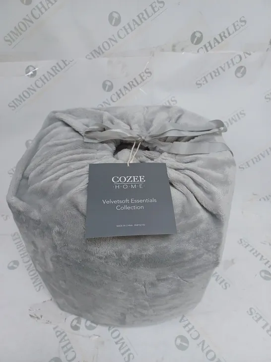 COZEE HOME VELVETSOFT ESSENTIAL COLLECTION LIGHT GREY KING SIZE