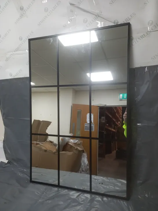 BOXED CINO WINDOW PANE MIRROR - BLACK - COLLECTION ONLY RRP £45