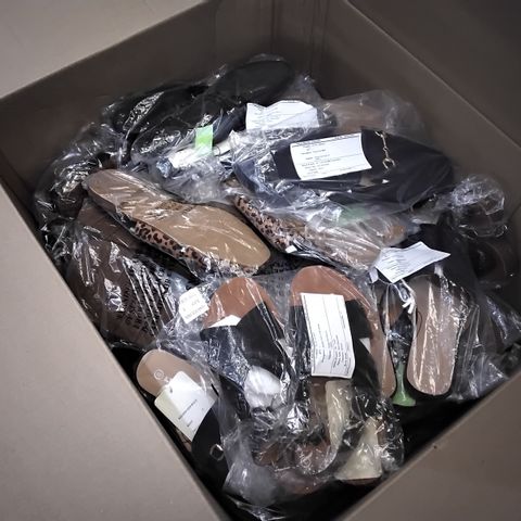 BOX OF ASSORTED WOMENS SHOES AND SANDALS 