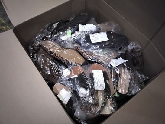 BOX OF ASSORTED WOMENS SHOES AND SANDALS 