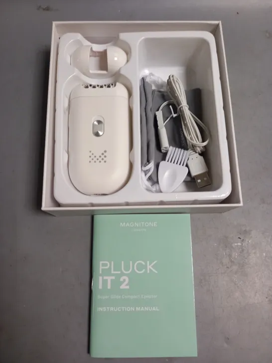 BOXED MAGNITONE PLUCK IT 2 SUPLE GLIDE COMPACT EPILATOR