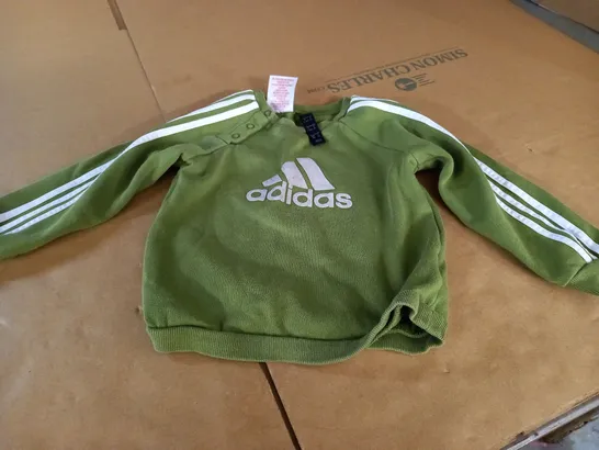 KHAKI ADIDAS JUMPER SIZE 12 - 18MONTHS