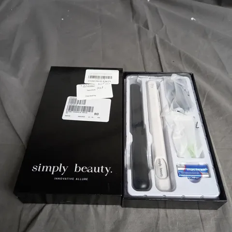 SIMPLY BEAUTY SIMPLY SMILE SONIC TOOTHBRUSH DUO WITH 4 BRUSH HEADS 