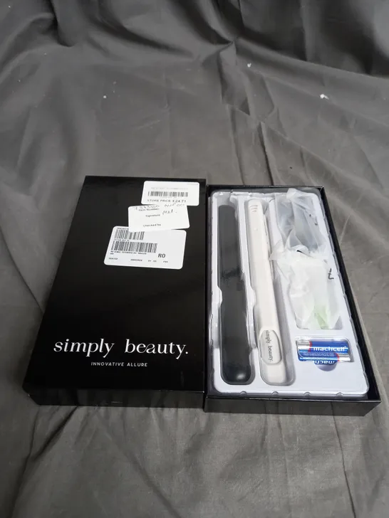 SIMPLY BEAUTY SIMPLY SMILE SONIC TOOTHBRUSH DUO WITH 4 BRUSH HEADS 