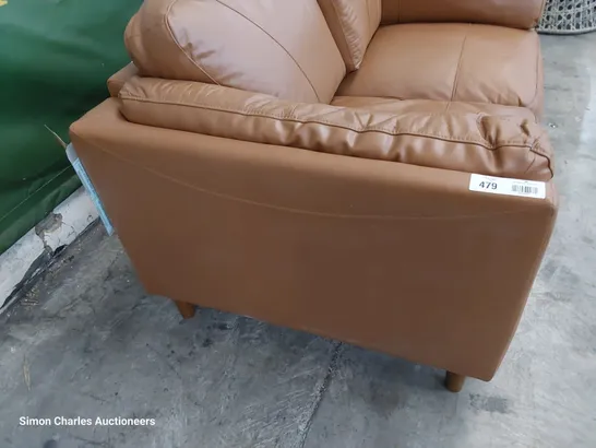 DESIGNER GRADE 1 2 SEATER TAN SOFA