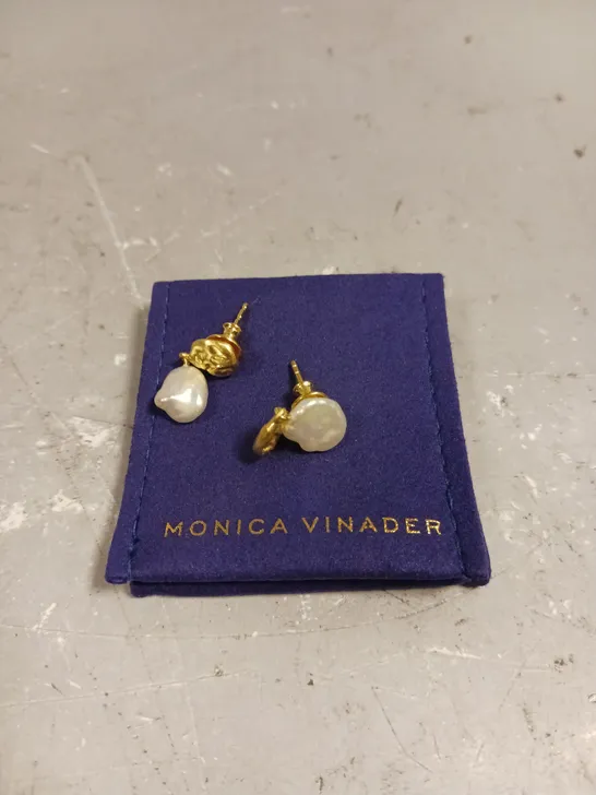 MONICA VINADER PEARL DROP EARRINGS 