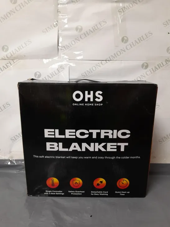 BOXED ONLINE HOME SHOP ELECTRIC BLANKET CREAM