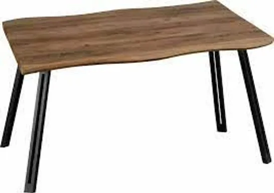 BOXED QUEBEC WAVE EDGE DINING TABLE MEDIUM OAK (2 BOXES)