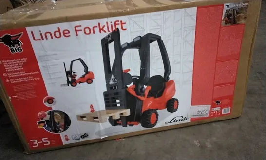 BOXED LINDE FORKLIFT RIDE ON TOY (1 BOX)