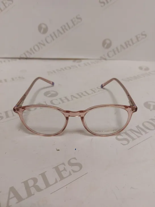 TOM ARCHER BROOKE 8-S CRYSTAL PINK ROUND WOMENS EYEGLASSES 