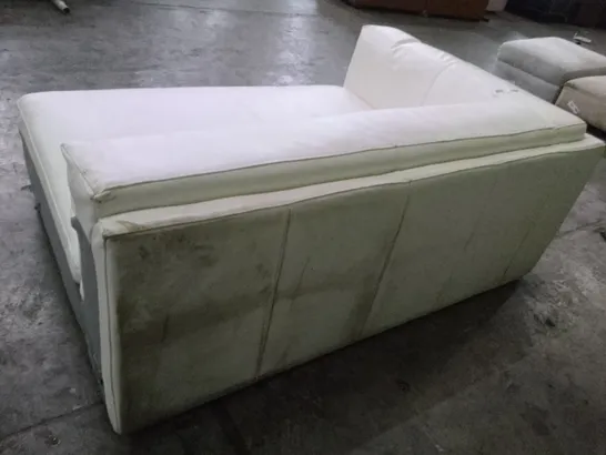 QUALITY DESIGNER RHF SOFA SECTION - WHITE LEATHER