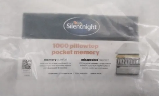 QUALITY BAGGED SILENTNIGHT MIRAPOCKET 1000 PILLOWTOP MEMORY FOAM KING SIZE 5FT MATTRESS