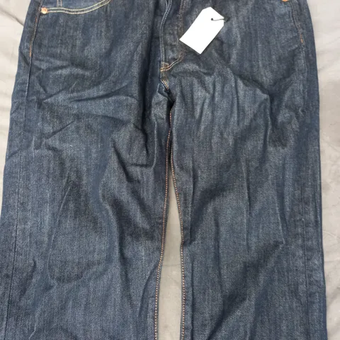 LEVI'S 501 ORIGINAL STRAIGHT LEG JEANS IN DARK BLUE SIZE 34/30