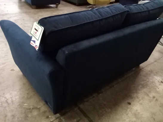 QUALITY THE LOUNGE CO DESIGNER 2.5 SEATER SOFA - DARK BLUE FABRIC 