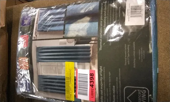 ARMINGTON PENCIL PLEAT SHEER THERMAL CURTAINS TEAL SIZE: 168 X 229CM