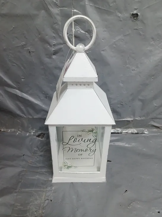 PERSONALISED IN LOVING MEMORY LANTERN RRP £14.99