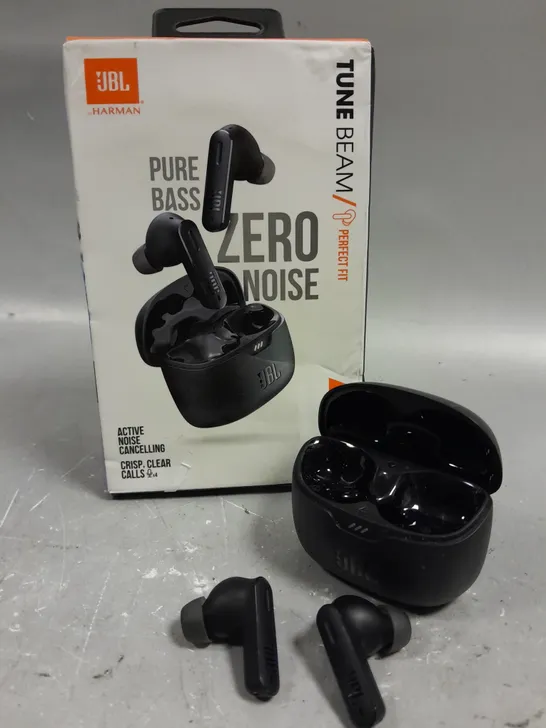 BOXED JBL TUNE BEAM ACTIVE NOISE CANCELLING EARPHONES 