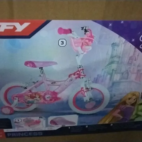 BOXED HUFFY DISNEY PRINCESS BICYCLE WITH STABILISERS (1 BOX)