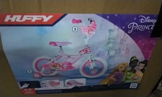 BOXED HUFFY DISNEY PRINCESS BICYCLE WITH STABILISERS (1 BOX)