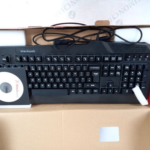 BLACKWEB 4 IN 1 GAMING KIT - KEYBOARD, MOUSE, HEADSET AND MOUSEMAT