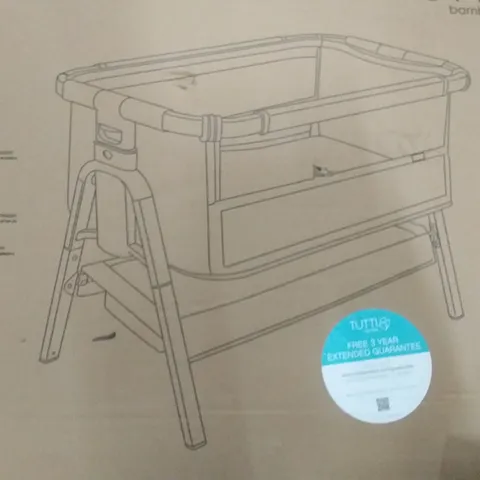 BOXED COZEE XL BEDSIDE CRIB & COT - OAK / CHAR		