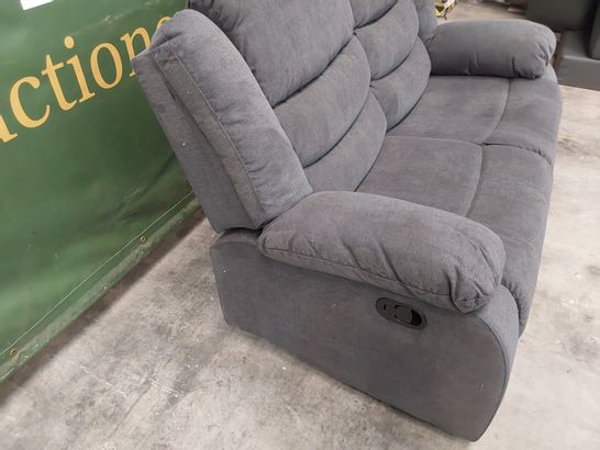 DESIGNER MANUAL RECLINING TWO SEATER SOFA CHARCOAL FABRIC 