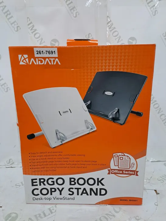 BOXED AIDATA ERGO BOOK COPY STAND DESKTOP VIEW STAND