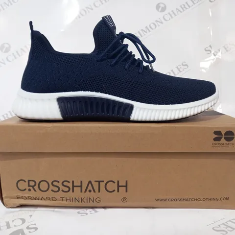 BOXED PAIR OF CROSSHATCH SHOES IN NAVY UK SIZE 11