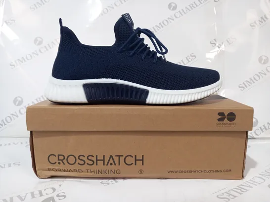 BOXED PAIR OF CROSSHATCH SHOES IN NAVY UK SIZE 11