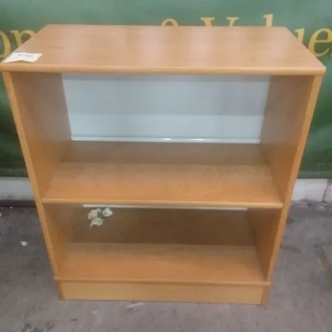 WOODEN 2 SHELF BOOKCASE