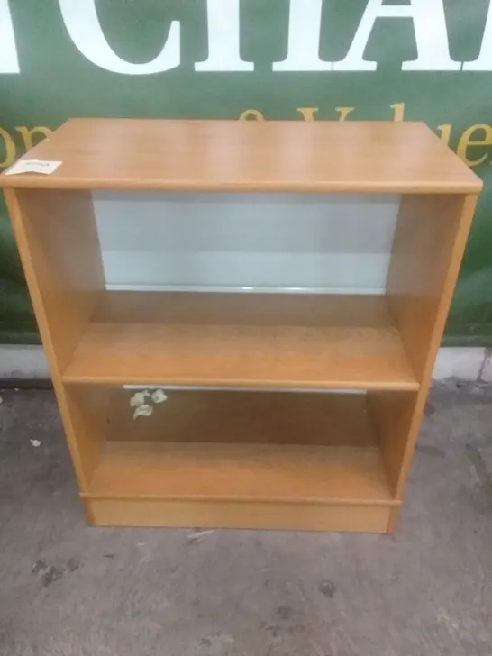 WOODEN 2 SHELF BOOKCASE