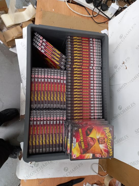 LOT OF APPROX 70 'WWE HULK HOGAN'S UNRELEASED COLLECTOR'S SERIES' DVDS