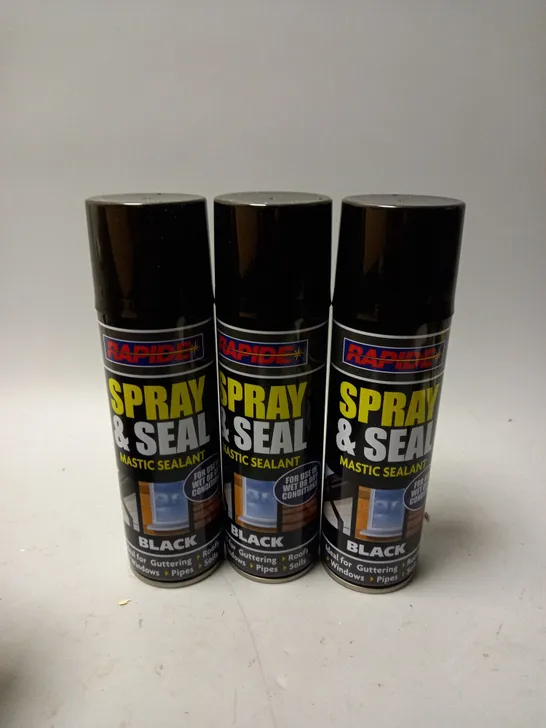 BOX OF 24 RAPIDE SPRAY SEAL MASTIC SEALANT BLACK